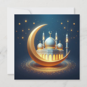 Tarjeta Festiva Texto de salutaciones personalizables Eid Mubarak