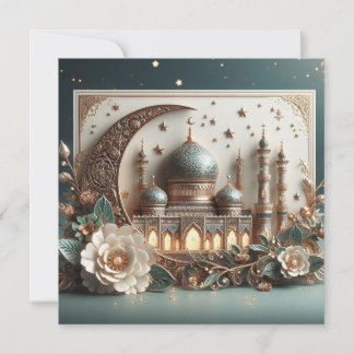 Tarjeta Festiva Texto de salutaciones personalizables Eid Mubarak
