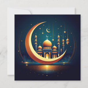 Tarjeta Festiva Texto de salutaciones personalizables Eid Mubarak