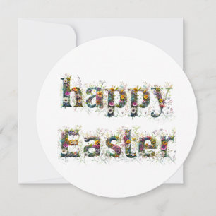 Tarjeta Festiva texto decorativo Feliz Pascua