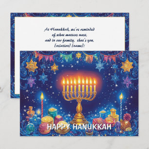 Tarjeta Festiva Texto del personalizado Luces Celebración