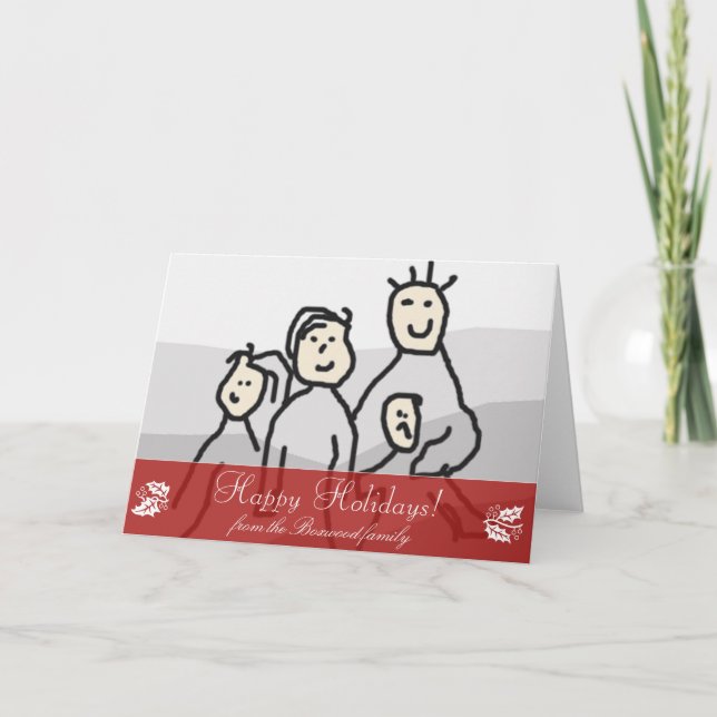 Tarjeta Festiva Texto personal estacional de la foto de bienvenida (Anverso)