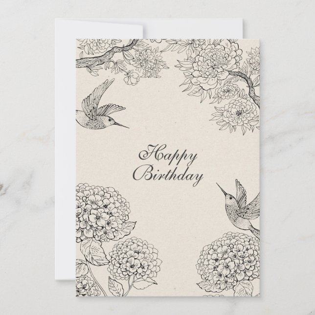 Tarjeta Festiva Texto personalizado de las flores de hidrangea bei (Anverso)