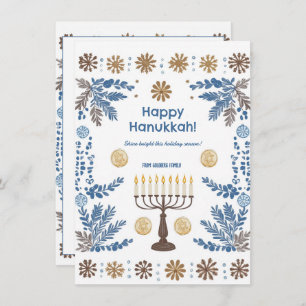 Tarjeta Festiva Texto personalizado Festival Luminoso de las Luces