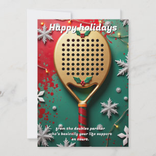Tarjeta Festiva 🎾🎄Texto personalizado, Soporte Vital y Globos