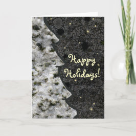 Tarjeta Festiva Textura estacional de la roca granítica Felices Fi