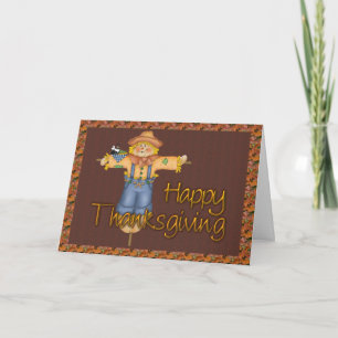 Tarjeta Festiva Thankending Scarecrow