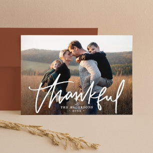 Tarjeta Festiva Thankess-Letter Thankless Photo Thankending