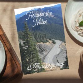 Tarjeta Festiva Thanksgiving Across the Miles Mountain Road