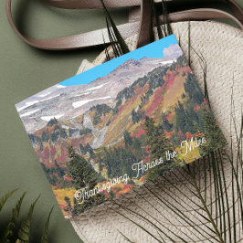 Tarjeta Festiva Thanksgiving Across the Miles Scenic Landscape