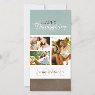 Tarjeta Festiva Thanksgiving Photo Card (4x8)