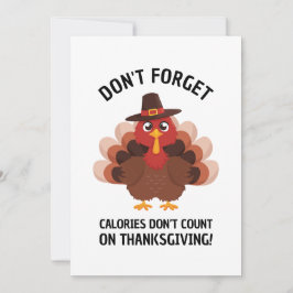 Tarjeta Festiva Thanksgiving Turkey Humor Funny Fall Joke