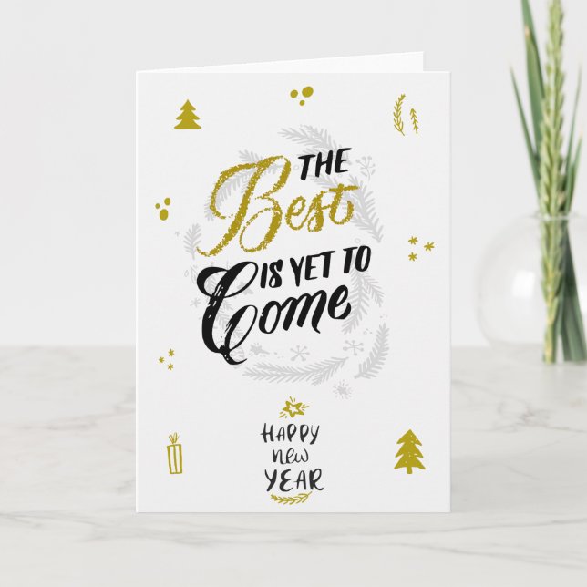 Tarjeta Festiva The Best is yet to Come (Anverso)