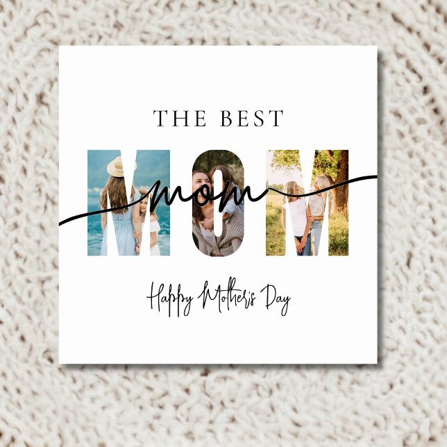 Tarjeta Festiva The Best Mom Photo Mother's Day Card (Subido por el creador)