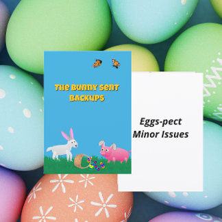Tarjeta Festiva The Bunny Sent Backups
