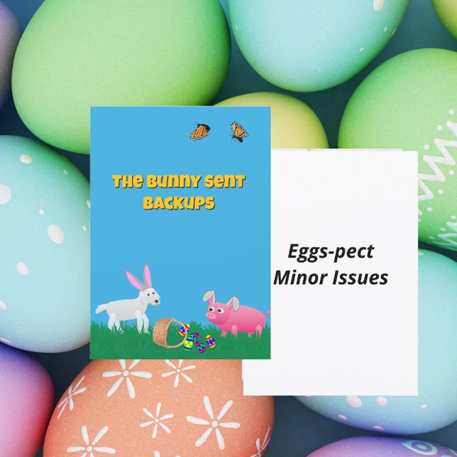 Tarjeta Festiva The Bunny Sent Backups (Subido por el creador)