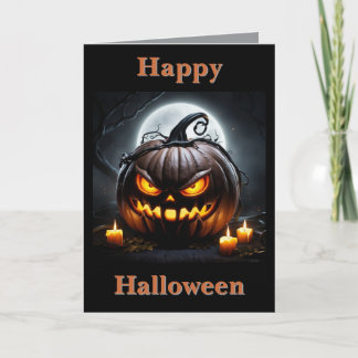 Tarjeta Festiva The Cackling Pumpkin Halloween Card
