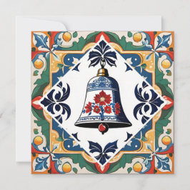 Tarjeta Festiva The Christmas Bell in the Tropical Moonlight