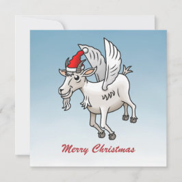 Tarjeta Festiva The Flying Christmas Goat