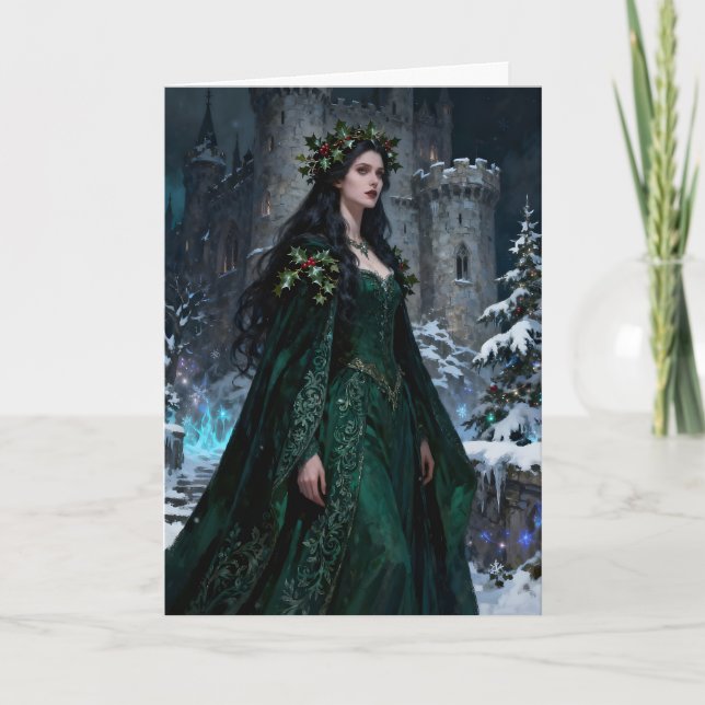 Tarjeta Festiva The Holly Queen Christmas (Anverso)