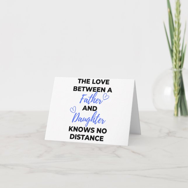 Tarjeta Festiva The Love Between A Father And Daughter Black (Anverso)