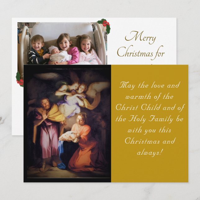 Tarjeta Festiva The Nativity Christmas Photo (Anverso / Reverso)