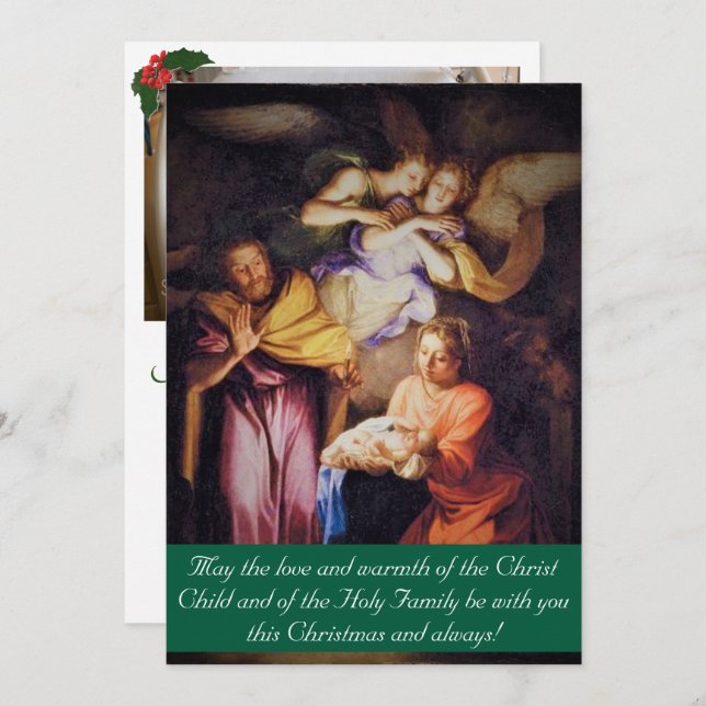 Tarjeta Festiva The Nativity Christmas Photo (Anverso / Reverso)