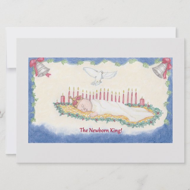 Tarjeta Festiva The Newborn King (Anverso)