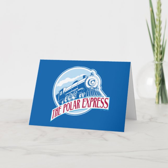 Tarjeta Festiva The Polar Express | Insignia de Trenes (Anverso)