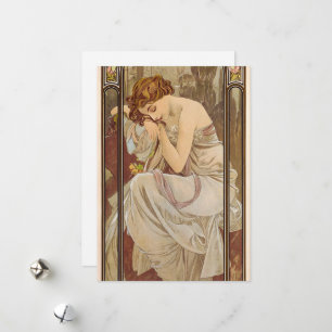Tarjeta Festiva The Times of the Day, Night's Rest, 1899 de Mucha