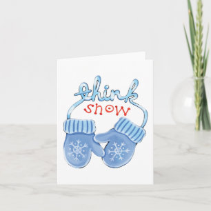 Tarjeta Festiva Think Snow Mitts