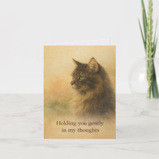 Tarjeta Festiva Thinking of You Cat Card | Gentle Support