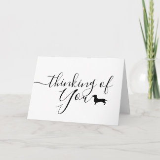 Tarjeta Festiva Thinking of You Dachshund Greeting Note Card