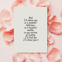 Tarjeta Festiva Thinking of You Funny Romantic Love Card
