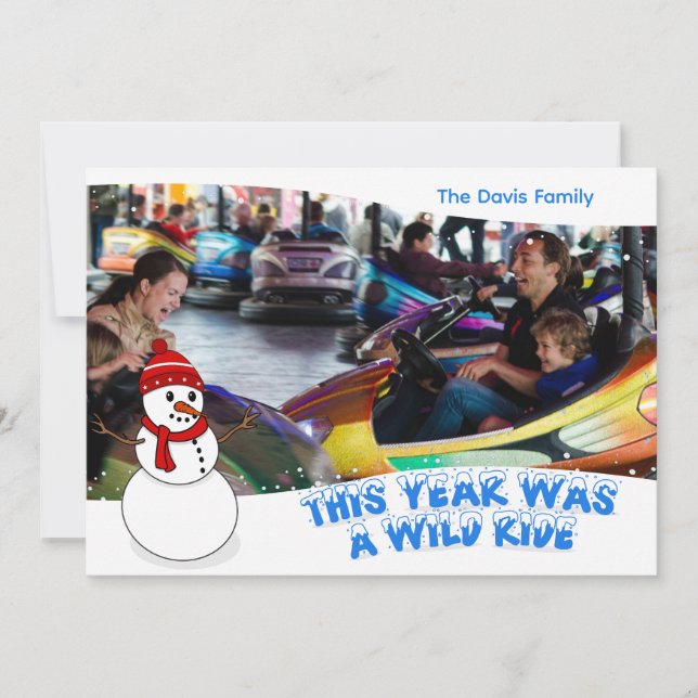 Tarjeta Festiva This Year Was a Wild Ride Christmas Photo Card (Anverso)