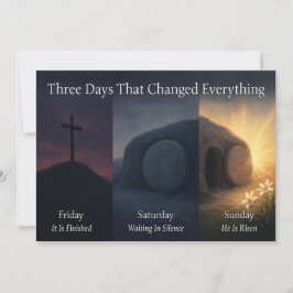 Tarjeta Festiva Three Days That Changed Everything Easter Card