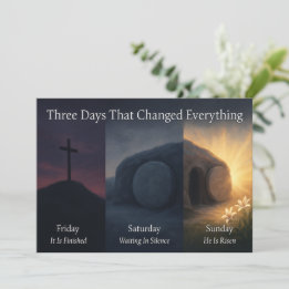Tarjeta Festiva Three Days That Changed Everything Easter Card