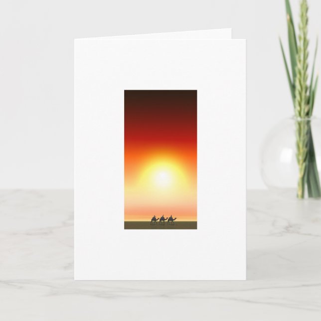 Tarjeta Festiva Three Kings Sunset 6 (Anverso)