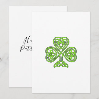 Tarjeta Festiva Three Leaf Lucky Irish Happy St Patrick's Day