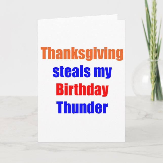 Tarjeta Festiva Thunder, Día de Acción de Gracias (Anverso)