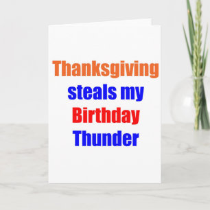 Tarjeta Festiva Thunder, Día de Acción de Gracias