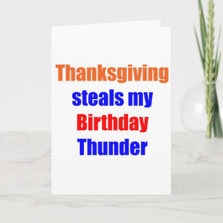 Tarjeta Festiva Thunder, Día de Acción de Gracias