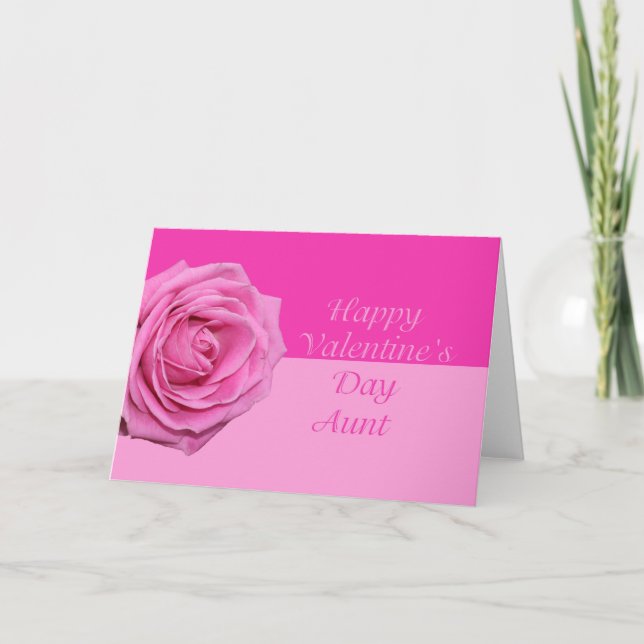 Tarjeta Festiva Tía Rosas del Día de San Valentín (Anverso)