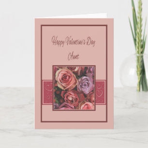 Tarjeta Festiva Tía Rosas del Día de San Valentín