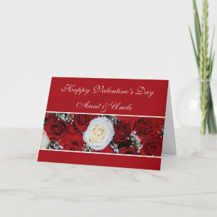 Tarjeta Festiva Tía y tío Rosas de San Valentín