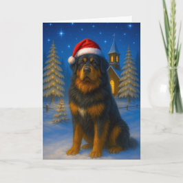 Tarjeta Festiva Tibetan Mastiff Holiday Card