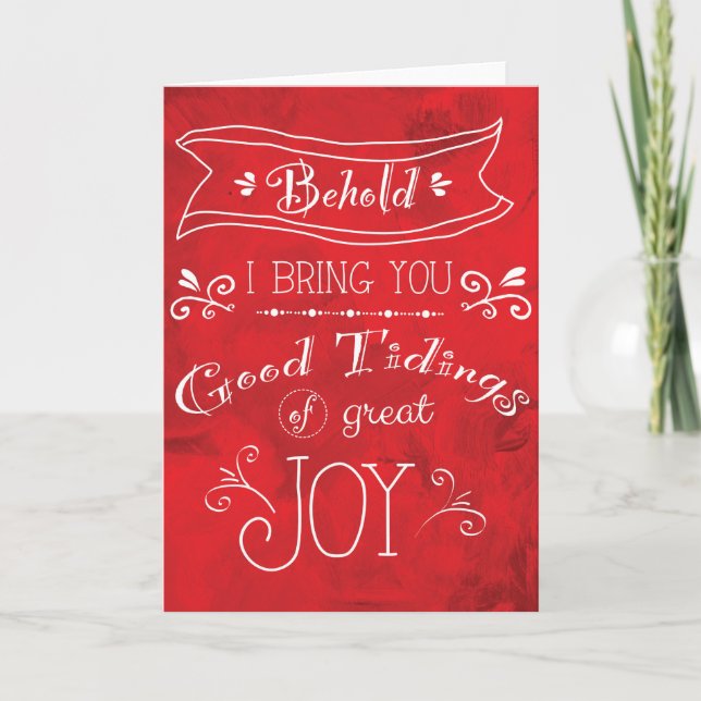 Tarjeta Festiva Tidings of Joy Greeting Card de Jan Marvin (Anverso)