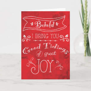 Tarjeta Festiva Tidings of Joy Greeting Card de Jan Marvin