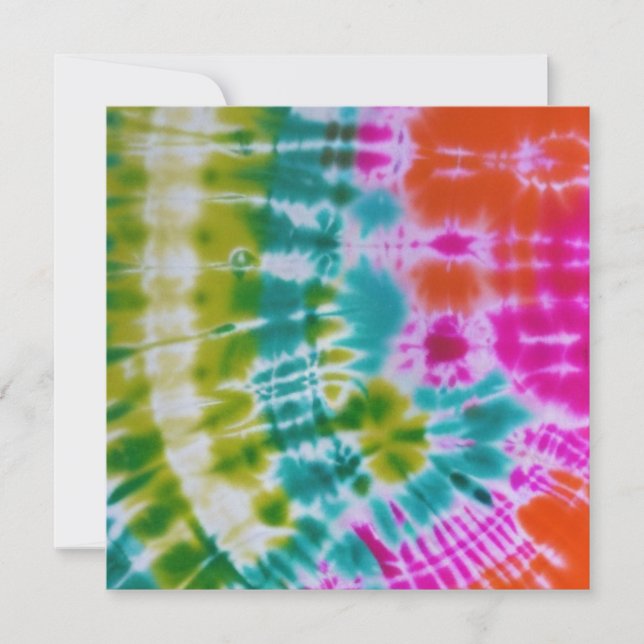 Tarjeta Festiva Tie Dye (Anverso)