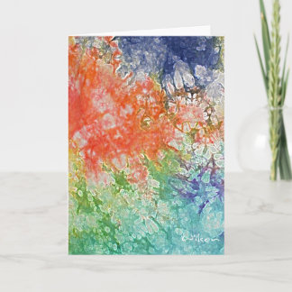 Tarjeta Festiva Tie Dye Greeting Card